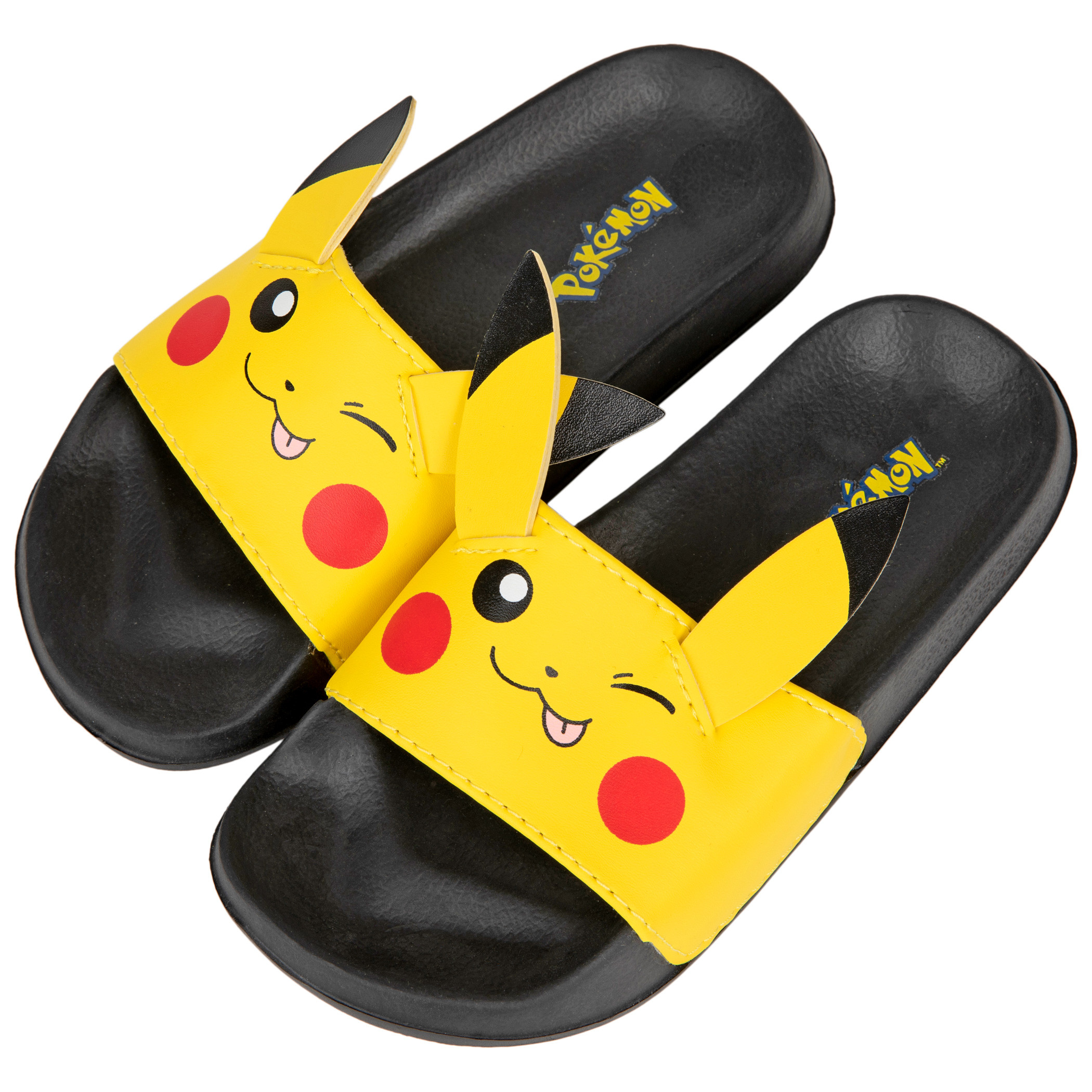Pokemon Pikachu Winky Face Youth Flip Flop Slides